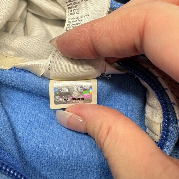 The North Face Hoodie Womens Large Blue Heather LFC Thumb Hole Running Full Zip - Picture 4 of 7